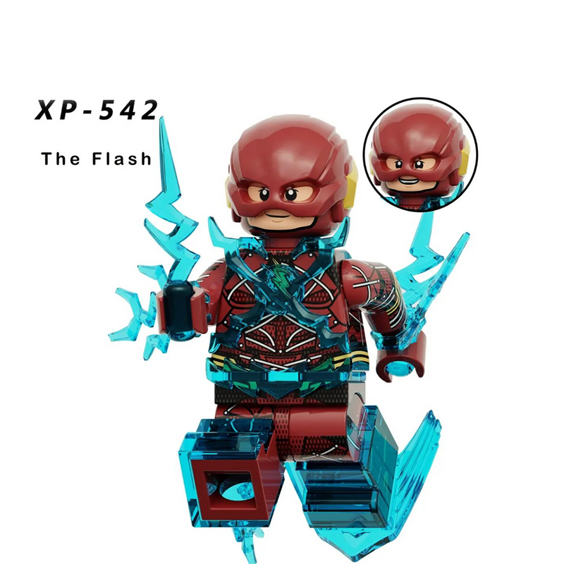 KT1071 American DC Comics Superheroes Seires Minifigs Building Blocks The Flash Superman Supergirl Cyborg Helmet Shield Toys Boy
