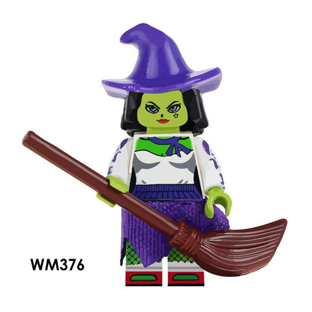WM6012 Horror Movie Series Edward Scissorhands Action Figures Pinhead Witch Building Blocks Model Toys Children Birthday Gifts