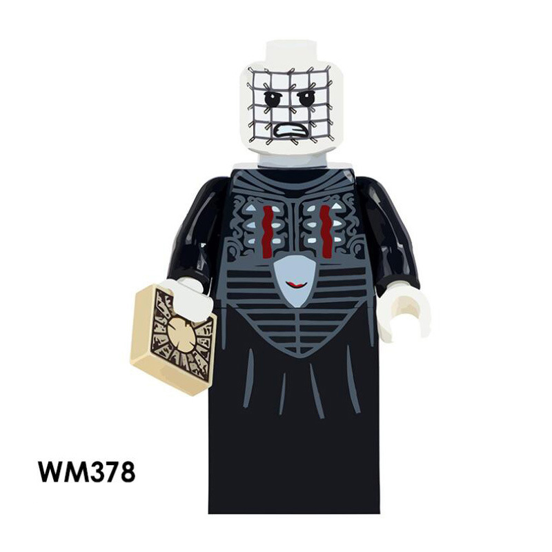 WM6012 Horror Movie Series Edward Scissorhands Action Figures Pinhead Witch Building Blocks Model Toys Children Birthday Gifts