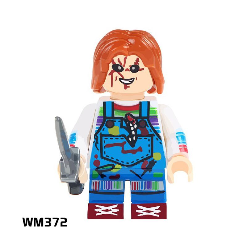 WM6012 Horror Movie Series Edward Scissorhands Action Figures Pinhead Witch Building Blocks Model Toys Children Birthday Gifts