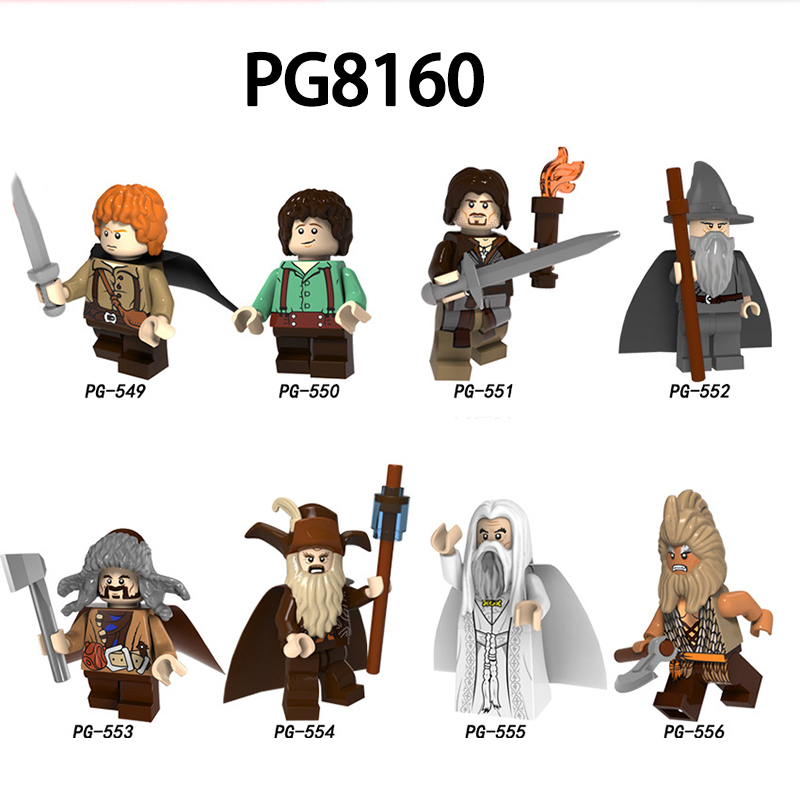 PG8160 The Lord Of The Rings Series Sam Frodo Action Figures Building Blocks Grey Robe Gandalf MOC Toys Children Birthday Gifts