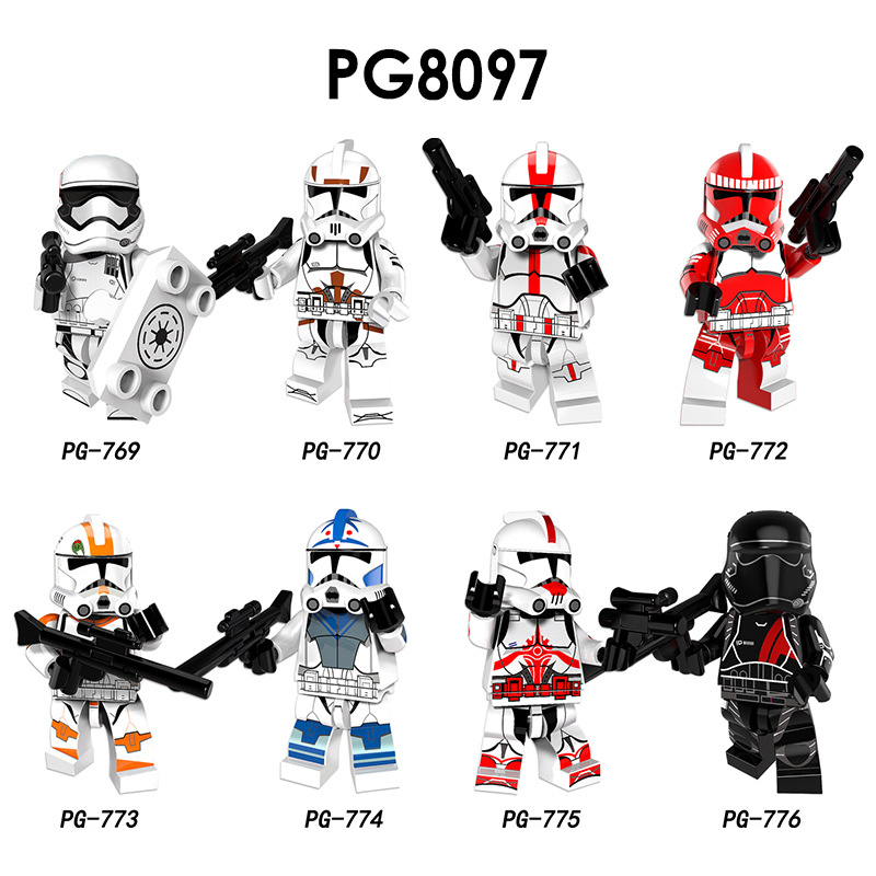 PG8097 Star Wars Series Clone Troopers Series Action Figures Shock Trooper Building Blocks Stormtrooper Model Children Gifts Toys