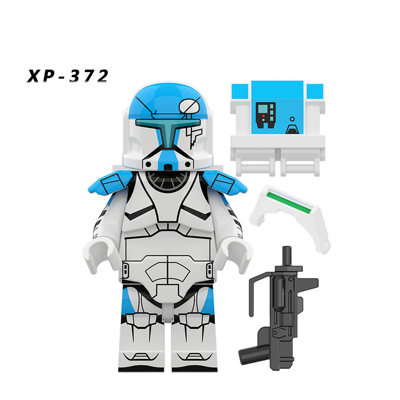 KT1048 Star Wars Set Blue Commando Legion Mini Action Figures Science Fiction Clone Trooper Building Blocks Toys Children Gifts