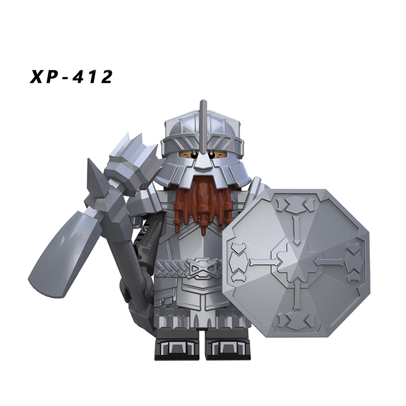 KT1054 Medieval Military Dwarf Action Figures Goat Mountain Copper Basket Soliders Weapon Building Blocks Children Gifts Toys
