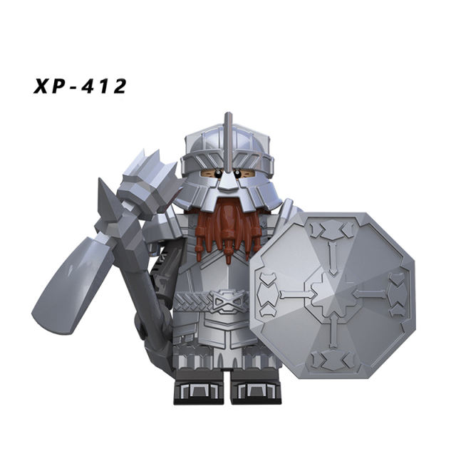 KT1054 Medieval Military Dwarf  Action Figures Goat Mountain Copper Basket Soliders Weapon Building Blocks Children Gifts Toys