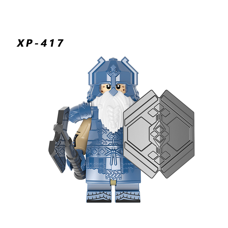 KT1054 Medieval Military Dwarf Action Figures Goat Mountain Copper Basket Soliders Weapon Building Blocks Children Gifts Toys