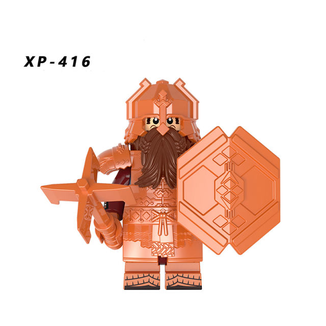 KT1054 Medieval Military Dwarf  Action Figures Goat Mountain Copper Basket Soliders Weapon Building Blocks Children Gifts Toys