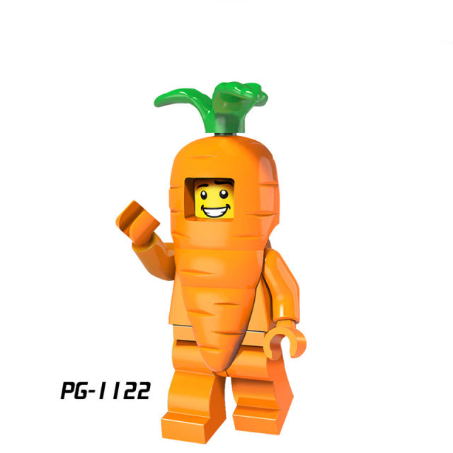 PG8087 Cartoon Series Clown Businessman Mini Action Figures Tauren Carrot Man Building Blocks Toys Model Children Birthday Gifts