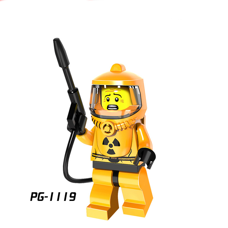 PG8087 Cartoon Series Clown Businessman Mini Action Figures Tauren Carrot Man Building Blocks Toys Model Children Birthday Gifts