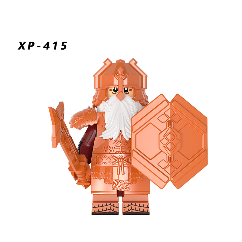 KT1054 Medieval Military Dwarf Action Figures Goat Mountain Copper Basket Soliders Weapon Building Blocks Children Gifts Toys