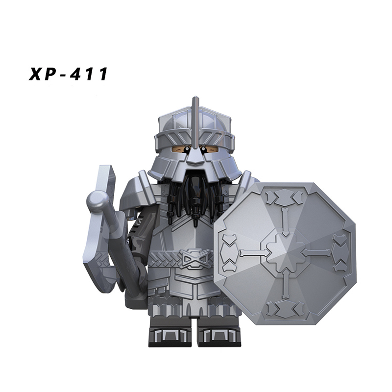 KT1054 Medieval Military Dwarf Action Figures Goat Mountain Copper Basket Soliders Weapon Building Blocks Children Gifts Toys