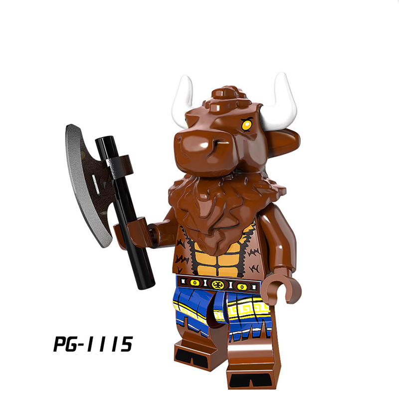 PG8087 Cartoon Series Clown Businessman Mini Action Figures Tauren Carrot Man Building Blocks Toys Model Children Birthday Gifts