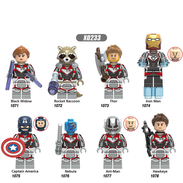 X0233 Marvel Hero Series Iron Man Rocket Raccoon Action Figures Ant Man Building Blocks DC Collection Toy Children Birthday Gifts