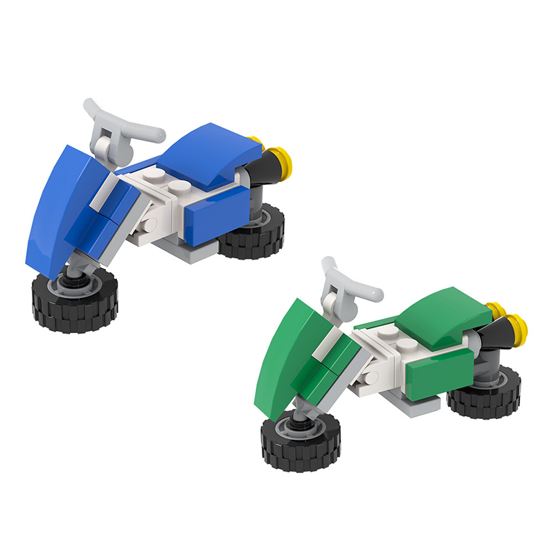 1224 1225 Game Movie Series Super Mario Carrier Motorcycle Building Blocks Vehicle Plumber Mushroom Accessories Assembly Toy Boy
