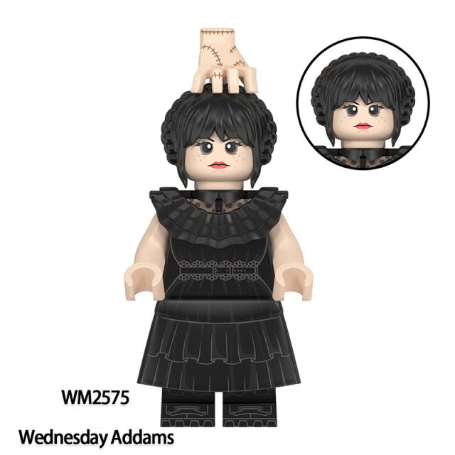 Netflix US TV Series Wednesday Addams Minifigs Building Blocks Umbrella Mini Action Figure Character Accessories Toys Gifts Kids