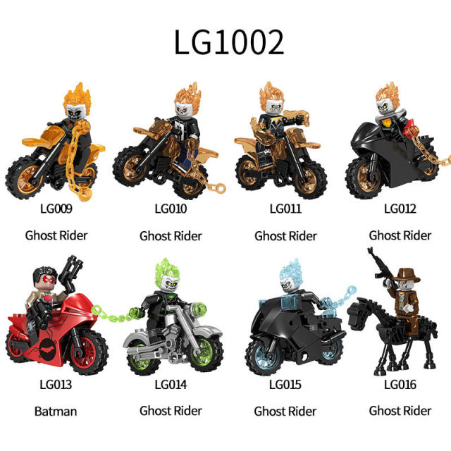 LG1002 Marvel Series Ghost Rider Series Minifigs Building Blocks Batman Action Figures Collection Toys Children Birthday Gifts Boys