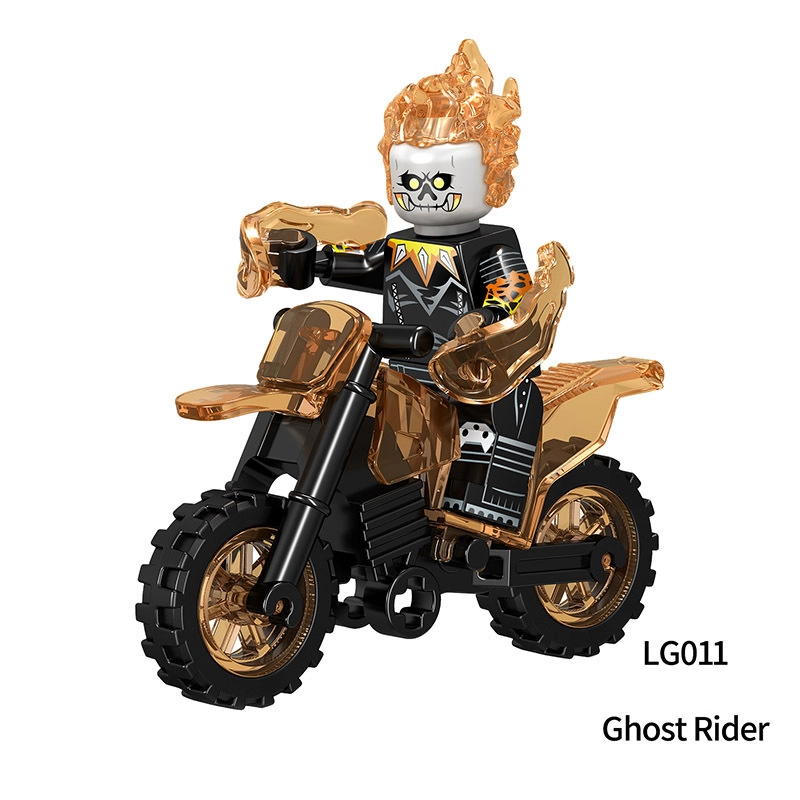 Ghost Rider Stuff Superhero Ninja Motorcycles Ghost Rider Batman Kids Bricks Compatible
