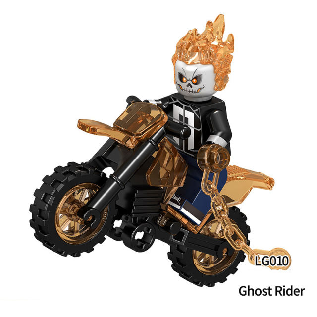 LG1002 Marvel Series Ghost Rider Series Minifigs Building Blocks Batman Action Figures Collection Toys Children Birthday Gifts Boys