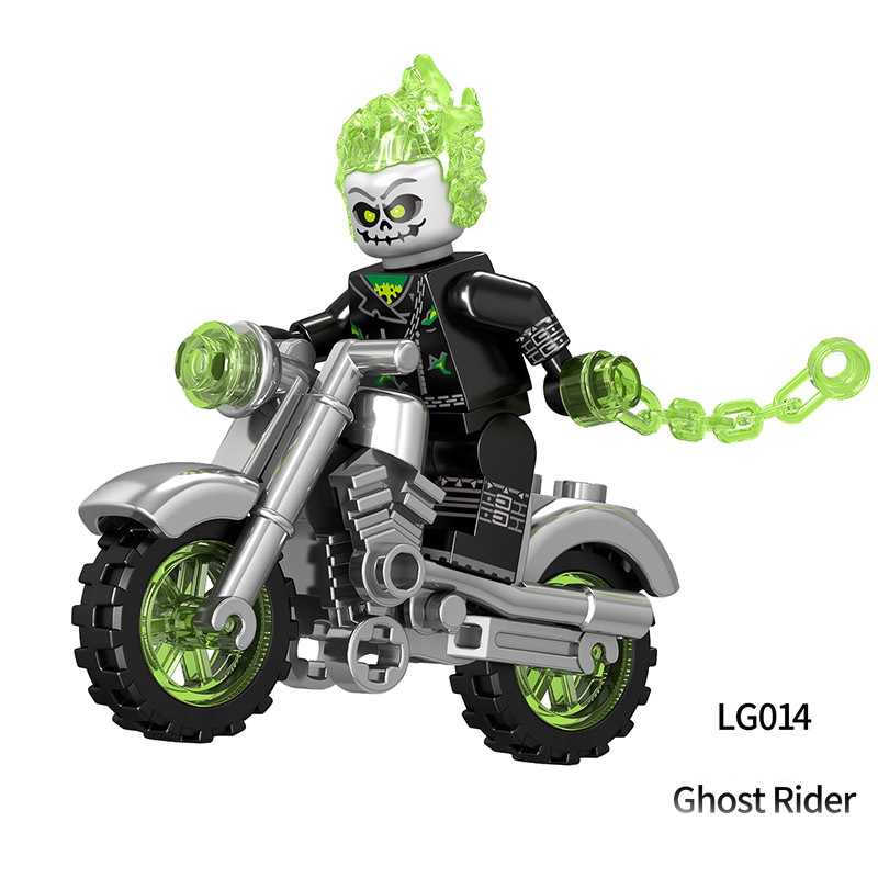LG1002 Marvel Series Ghost Rider Series Minifigs Building Blocks Batman Action Figures Collection Toys Children Birthday Gifts Boys