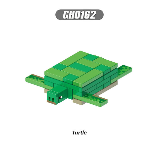 G0121 Minecraft Game Series Minifigs Building Blocks Animal Camel Fish Creeper Turtle Frog Zombie Horse Accessories Toys Gifts
