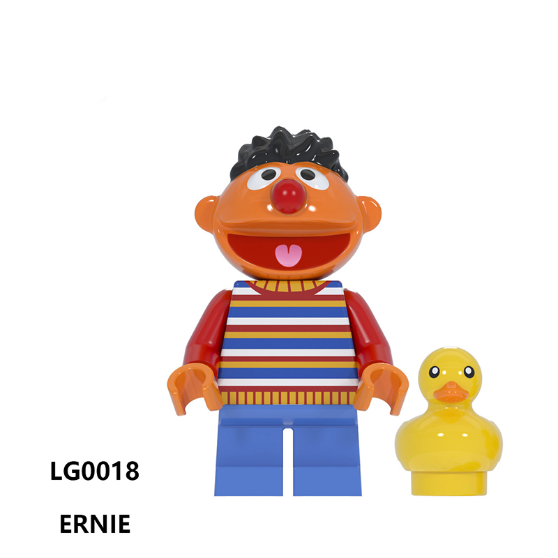 LG1003 Cartoon Series Sesame Street Bird Bert Action Figures Elmoeni Model Building Blocks Children Birthday Gifts Boys Girls