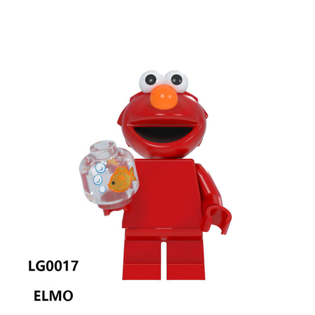 LG1003 Cartoon Series Sesame Street Bird Bert Action Figures  Elmoeni Model Building Blocks Children Birthday Gifts Boys Girls
