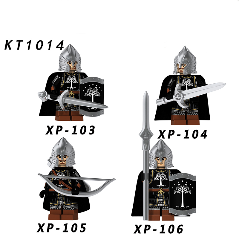 KT1014 The Lord of the Rings Series Branch Steel Duo Soldiers Action Figures Rifle Infantry Building Blocks Children Gifts Toys