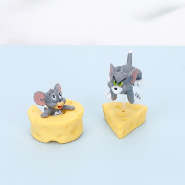 Cartoon Anime Tom and Jerry Movie Series Action Figure Cat Mouse Bear Cheese PVC Statue Collection Model Decoration Toys Gifts Girl