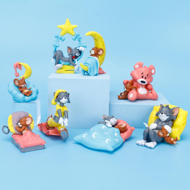 PVC Tom and Jerry Movie Series Action Figure Cartoon Anime Cat Mouse Bear PVC Statue Collection Model Decoration Toys Gifts Girl