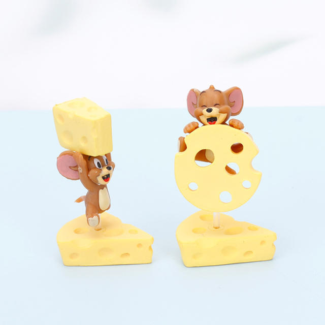 Cartoon Anime Tom and Jerry Movie Series Action Figure Cat Mouse Bear Cheese PVC Statue Collection Model Decoration Toys Gifts Girl