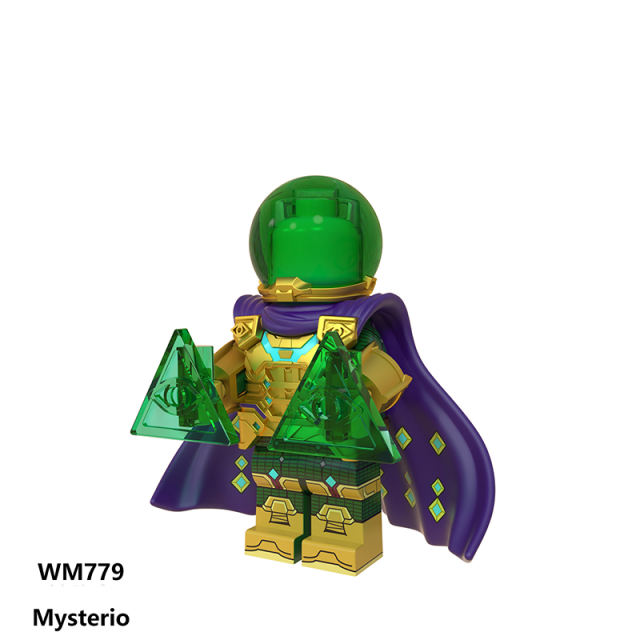 WM779 Marvel Series Mysterio Action Figures Amazing Spider Man DC Movie Model Collection MOC Building Blocks Children Gifts Toys