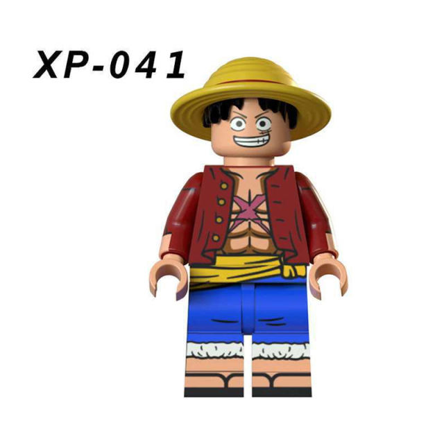XP036-041 6PCS One Piece Action Figures Luffy Nami Anime Model Collection Building Blocks Compatible Children Toys Birthday Girls