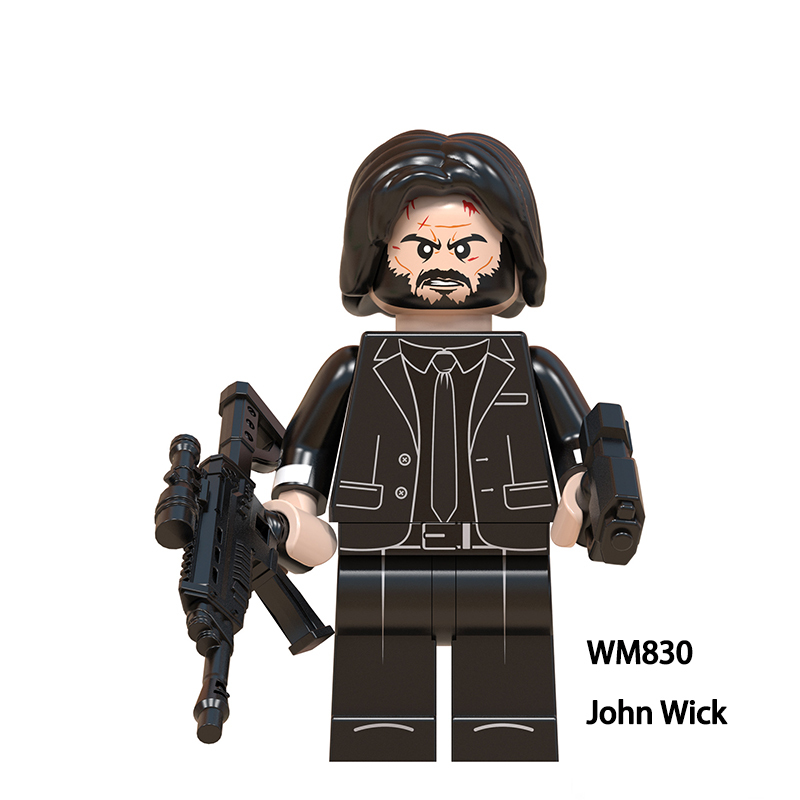 WM830 Movie Series John Wick Action Figures Thriller Minifigs Collection Model Building Blocks Compatible Children Toys Gifts Boys