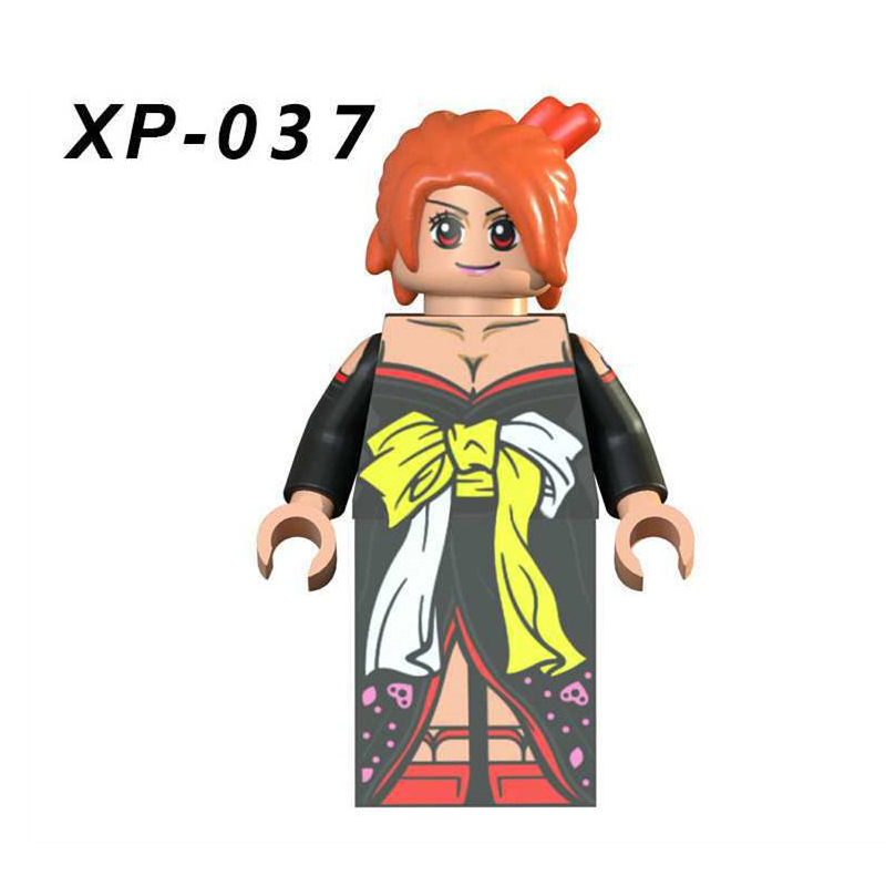 XP036-041 6PCS One Piece Action Figures Luffy Nami Anime Model Collection Building Blocks Compatible Children Toys Birthday Girls