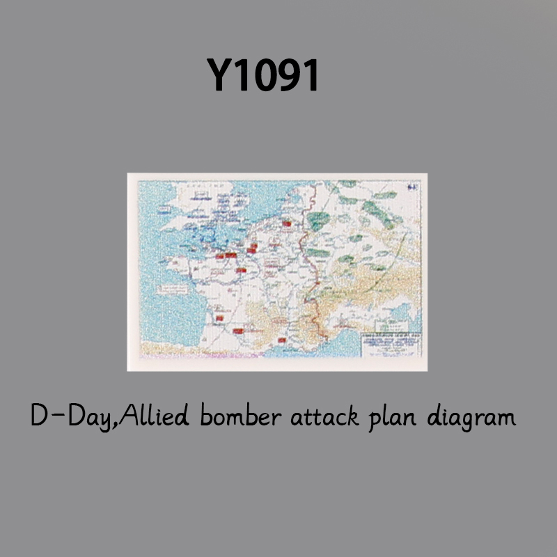 WW2 Military Normandy Operation Market Garden Building Blocks European Campaign Map 5 Print Tile Model Soldier Kids Gifts Toys