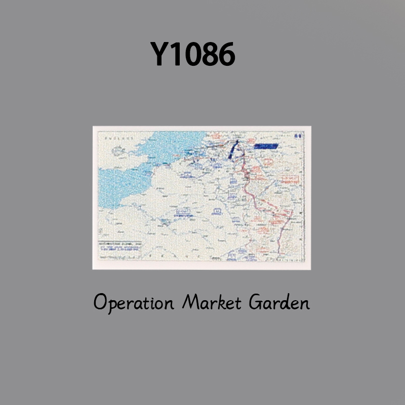 WW2 Military Normandy Operation Market Garden Building Blocks European Campaign Map 5 Print Tile Model Soldier Kids Gifts Toys