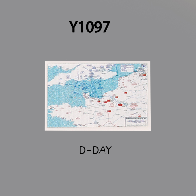 WW2 Military Normandy Operation Building Blocks European Campaign Map 6 Print Tile Model Collection Soldier Children Gifts Toys