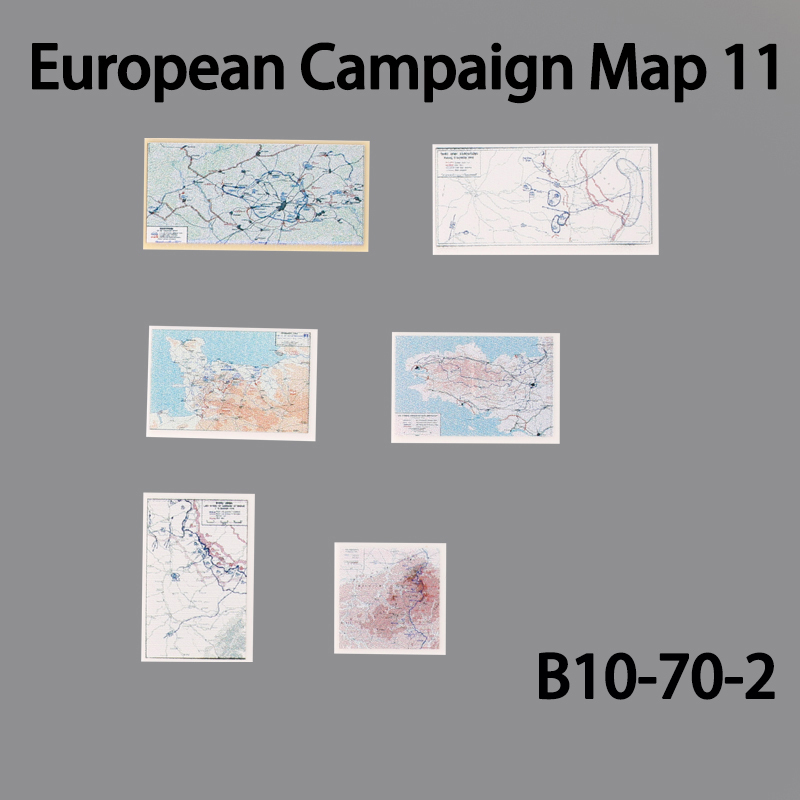 WW2 MOC Military Series Army Attack Route Building Blocks European Campaign Map 11 Print Tile Model Compatible Children Gifts Toys