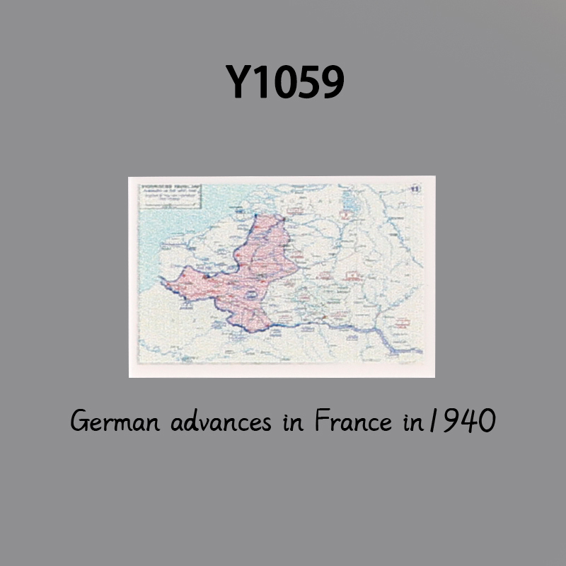 WW2 Military Set Deployment Plat Building Blocks European Campaign Map 4 Print Tile Model Collection Soldier Children Gifts Toys