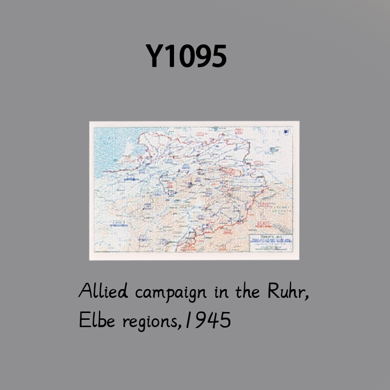 WW2 Military Normandy Operation Building Blocks European Campaign Map 6 Print Tile Model Collection Soldier Children Gifts Toys