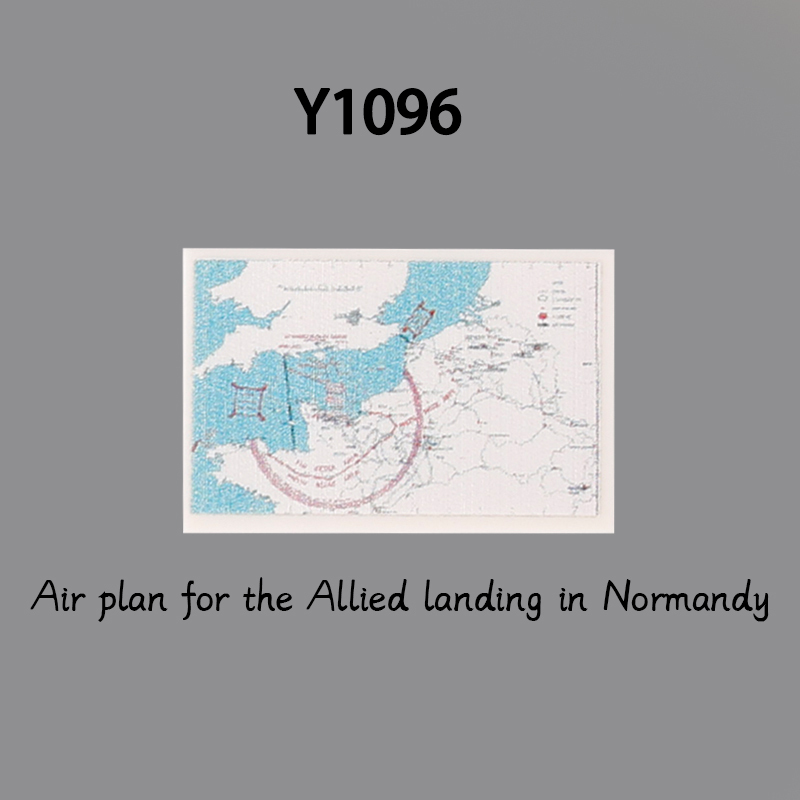 WW2 Military Normandy Operation Building Blocks European Campaign Map 6 Print Tile Model Collection Soldier Children Gifts Toys