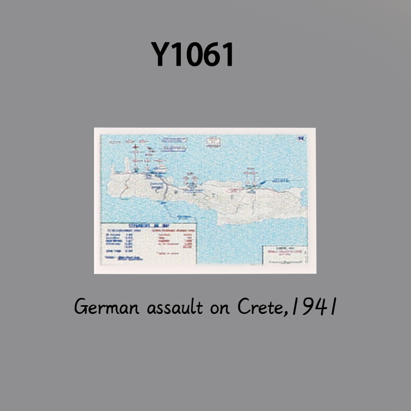 WW2 Military Set Deployment Plat Building Blocks European Campaign Map 4 Print Tile Model Collection Soldier Children Gifts Toys