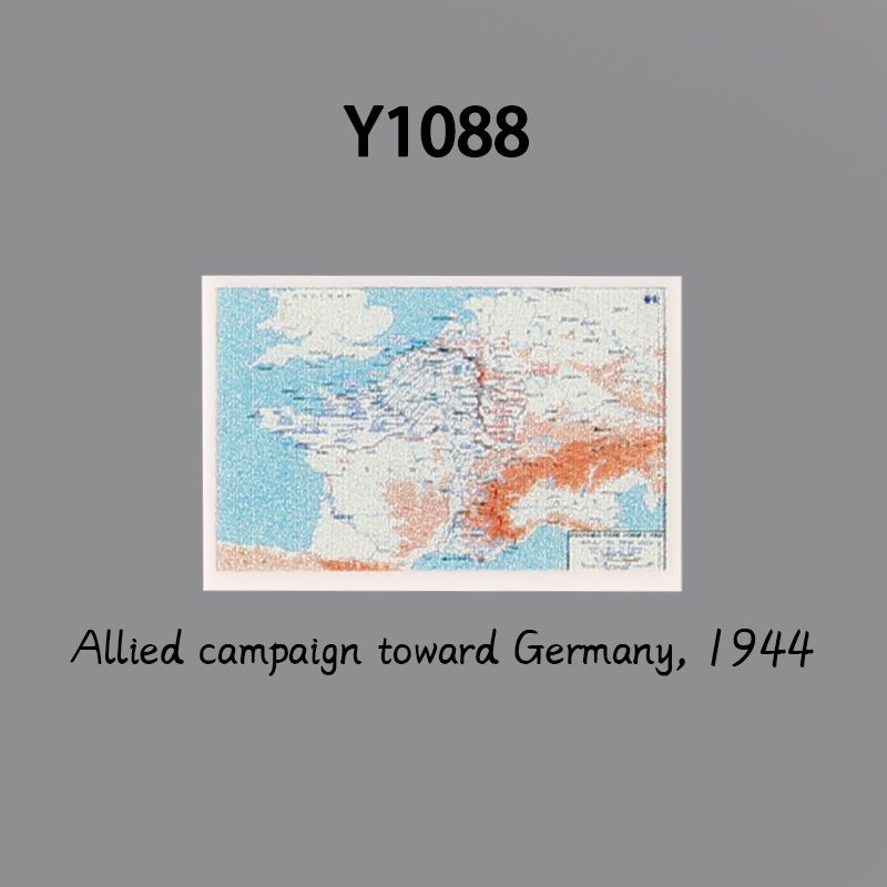 WW2 Military Normandy Operation Market Garden Building Blocks European Campaign Map 5 Print Tile Model Soldier Kids Gifts Toys