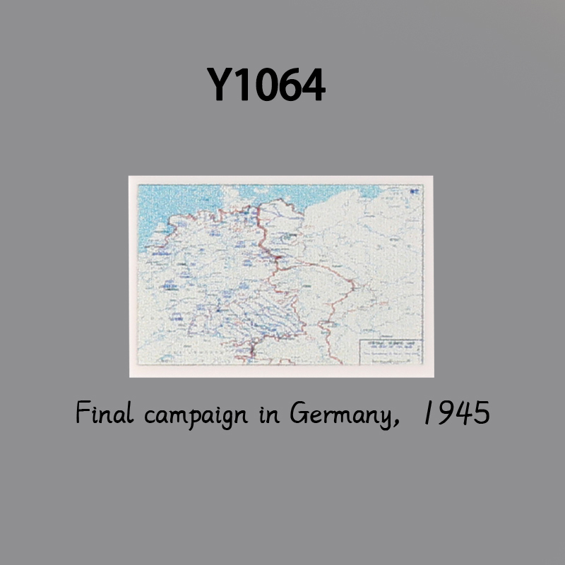 WW2 Military Series Army Battle Of The Bulge Building Blocks European Campaign Map 3 Print Tile Model Soldier Children Gifts Toys