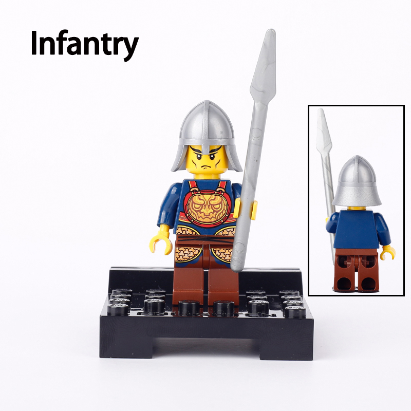Hero Series The Three Kingdoms Zhuge Liang Guan Yu Action Figures Infantry War Horse Building Blocks Compatible Children Gifts Toys