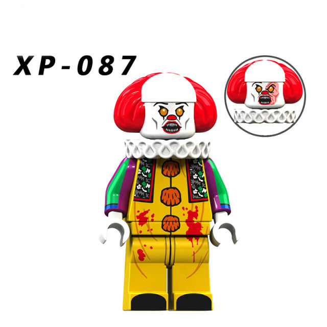 KT1012 Clown Series Scissors Edward Action Figures Les Terror Minifigs Compatible Building Blocks Children Toys Halloween Gifts