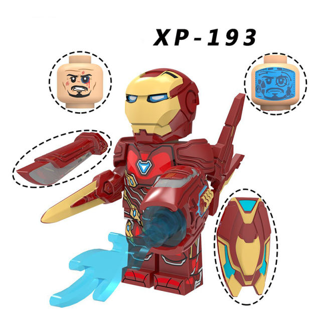 KT1026 Marvel Hero Series Iron Man Movie Minifigs Mark MK50 Action Figures Hulk Building Blocks Weapon Model Children Gifts Toys
