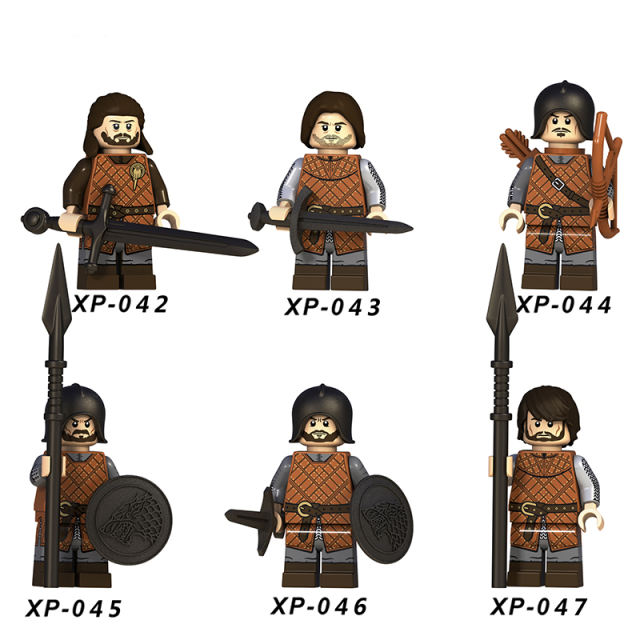 XP042-047 The Lord of the Rings Series Medieval Soliders Infantry Action Figures Song of Ice and Fire Building Blocks Kids Gifts