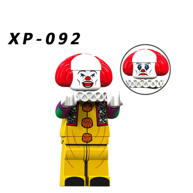 KT1012 Clown Series Scissors Edward Action Figures Les Terror Minifigs Compatible Building Blocks Children Toys Halloween Gifts