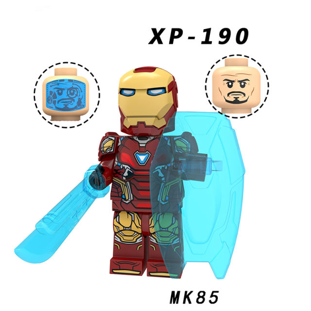 KT1026 Marvel Hero Series Iron Man Movie Minifigs Mark MK50 Action Figures Hulk Building Blocks Weapon Model Children Gifts Toys